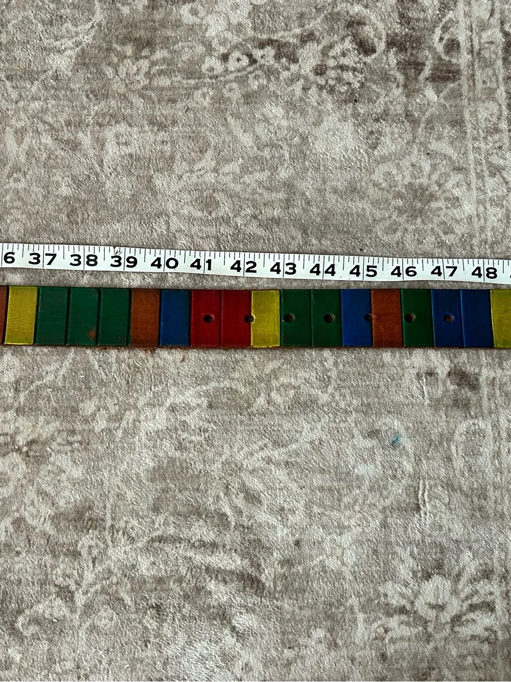 WILL Multicolor Striped Leather Men/Women’s Belt size 42